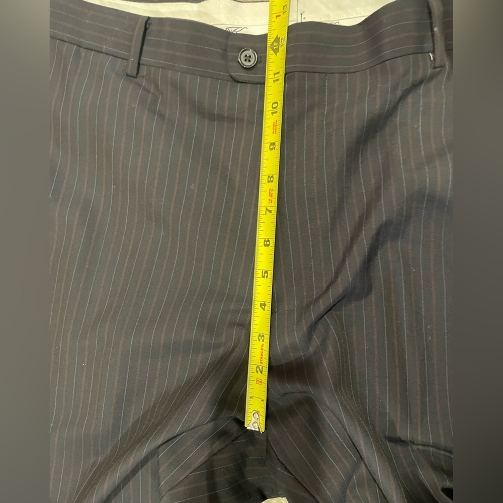 Ezra K Signature Gold Super 120’s Wool Suit Blue Jacket 46L Pants 40L Italy EUC - Picture 15 of 16